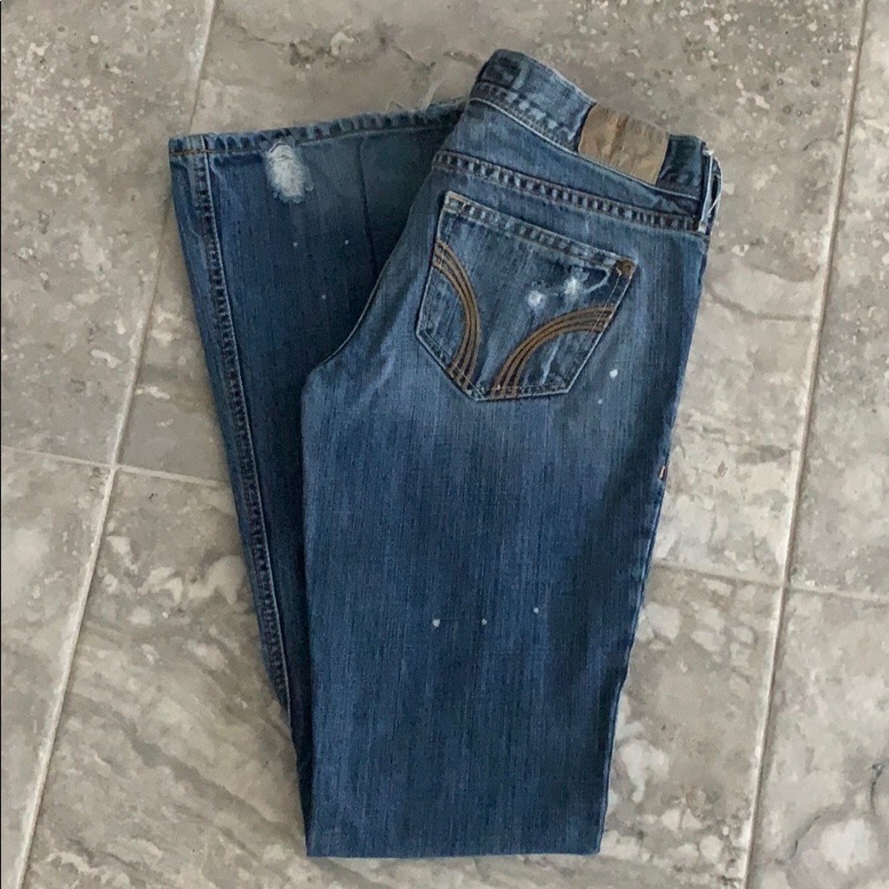 Hollister destroyed boot cut jeans